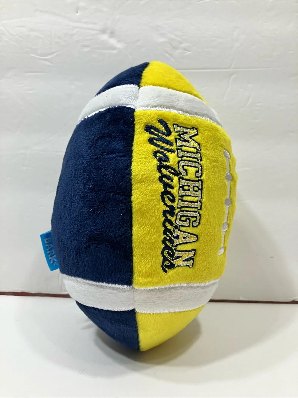 BARK Michigan Wolverines Fetchin' Football Dog Toy